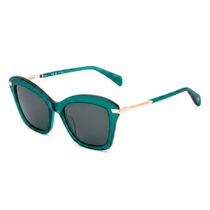 Rag & Bone Modern Heritage Green Cat Eye Sunglasses for Women, Clear lens