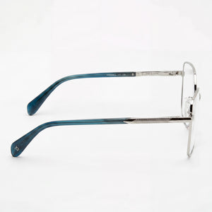 Rag & Bone Modern Square Eyeglasses for Women — front view, Alloy Steel