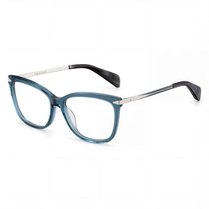 Rag & Bone Rnb 3010 Blue Square Eyeglasses for Women, Acetate frame