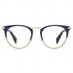 Rag & Bone Rnb 3016 Round Eyeglasses for Unisex — front view, Metal