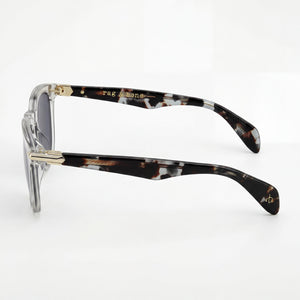 Rag & Bone Rnb 5021/S Square Sunglasses Unisex — side view, Non-Polarized Grey lens