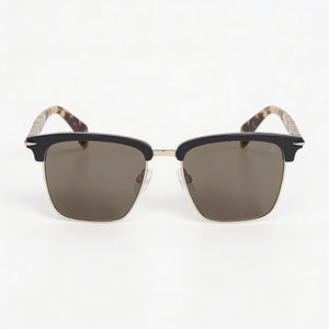 Rag & Bone rnb 5034 Rectangle Sunglasses for Women — front view, Stainless Steel frame