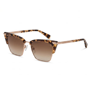 Rag & Bone Rnb1053/S Havana Rectangle Sunglasses for Women, BROWN SHADED lens