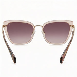 Rag & Bone Rnb1057/G/S Rectangle Sunglasses Women — side view, Non-Polarized Beige lens