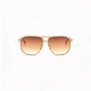Rag & Bone RNB1074/S Aviator Sunglasses Women — side view, Non-Polarized Brown Shaded Brick lens