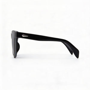 Rag & Bone RNB1086S Rectangle Sunglasses Unisex — side view, Non-Polarized Grey lens