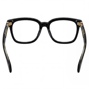 Rag & Bone RNB3008 Square Eyeglasses Women — side view, Black Plastic temples