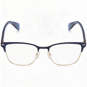 Rag & Bone Rnb3022 Rectangle Eyeglasses for Women — front view, Alloy Steel