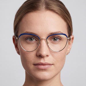 Rag & Bone Rnb3030/G Oval Eyeglasses for Women — interior view, Polycarbonate demo lenses