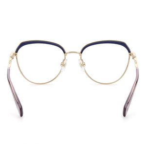 Rag & Bone Rnb3030/G Oval Eyeglasses Women — side view, Gold Metal temples