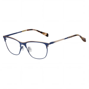 Rag & Bone RNB3034 Blue Square Eyeglasses for Women, Stainless Steel frame