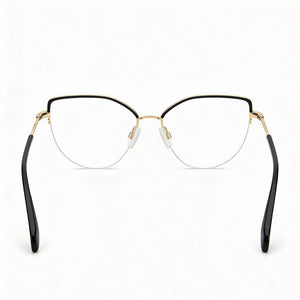 Rag & Bone RNB3042/G Cat Eye Eyeglasses Women — side view, Black Plastic temples