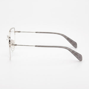 Rag & Bone Rnb3042/g Cat Eye Eyeglasses Women — side view, Silver Alloy Steel temples