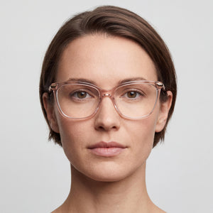 Rag & Bone Rnb3050 Rectangle Eyeglasses for Women — interior view, Polycarbonate demo lenses