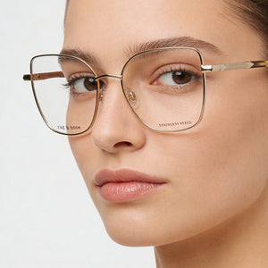 Rag & Bone Rnb3056/g Butterfly Eyeglasses for Women — front view, Alloy Steel