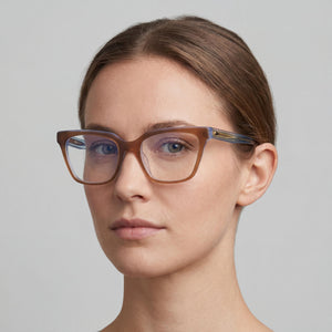 Rag & Bone Rnb3057 Rectangle Eyeglasses for Women — front view, Acetate