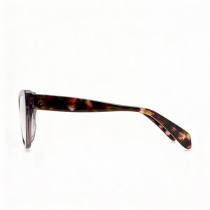 Rag & Bone Rnb3061 Rectangle Eyeglasses Women — side view, Black Acetate temples
