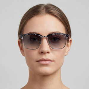 Rag & Bone RNB5034/G/S Square Sunglasses for Women — interior view, Non-Polarized lens detail