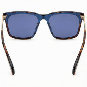 Rag & Bone Rnb5044/s Square Sunglasses Men — side view, Non-Polarized Blue Havana lens