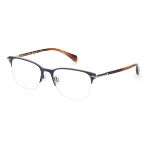 Rag & Bone Rnb7029 Blue Square Eyeglasses for Unisex, Alloy Steel frame