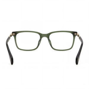 Rag & Bone RNB7043 Rectangle Eyeglasses Men — side view, Green Acetate temples