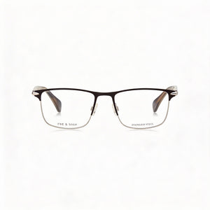 Rag & Bone Rnb7046 Rectangle Eyeglasses for Men — front view, polycarbonate