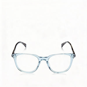 Rag & Bone RNB7052 Rectangle Eyeglasses Men — side view, Blue temples
