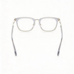 Rag & Bone Rnb8001 Rectangle Eyeglasses Men — side view, Grey Acetate temples