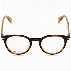 Rag & Bone Rnb8003 Round Eyeglasses for Women — front view, Acetate