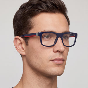 Ralph Lauren PH 2290U Rectangle Eyeglasses for Men — interior view, Plastic demo lenses