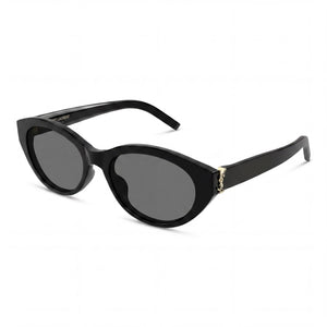 Saint Laurent Black Oval Sunglasses Unisex, Grey Polarized lens