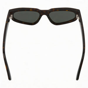 Saint Laurent Cat Eye Sunglasses Women — side view, Non-Polarized Havana Havana Grey lens