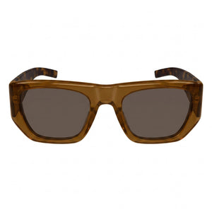 Saint Laurent Retro Glam Rectangle Sunglasses for Women — front view, Black frame
