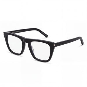 Saint Laurent SL 343 Black Square Eyeglasses Unisex, Acetate frame