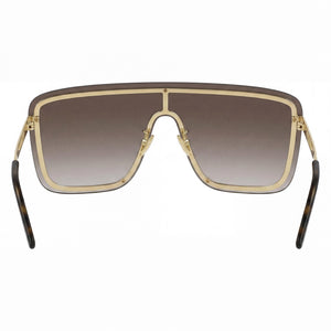 Saint Laurent SL 364 Mask Square Sunglasses Unisex — side view, Non-Polarized Gold-Brown lens