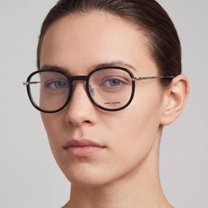 Saint Laurent SL 436 Black Eyeglasses Unisex — lifestyle wear, museum visits and gallery days