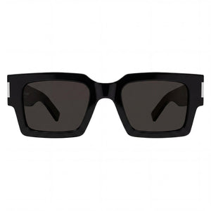 Saint Laurent Sl 572-001 Rectangle Sunglasses Unisex — front view, Recycled Acetate frame