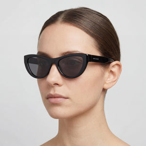 Saint Laurent SL 676 Cat Eye Sunglasses for Women — interior view, Non-Polarized lens detail
