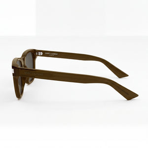 Saint Laurent SL 874 Rectangle Sunglasses Men — side view, Non-Polarized Grey lens