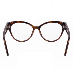 Saint Laurent SL M34-005 Cat Eye Eyeglasses Women — side view, Havana Acetate temples