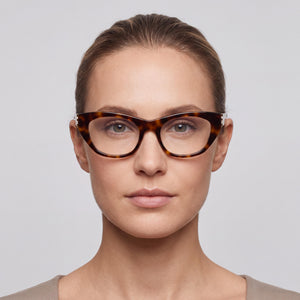 Saint Laurent SL M80 Oval Eyeglasses for Women — interior view, demo lenses