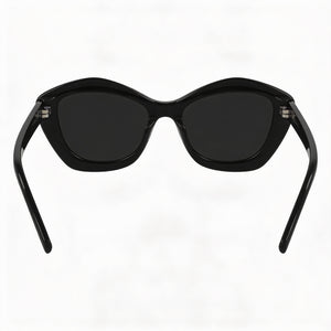 Saint Laurent SL68 Cat Eye Sunglasses Women — side view, Non-Polarized Black lens