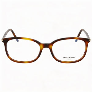 Saint Laurent Square/Rectangle Square Eyeglasses for Women — front view, Plastic