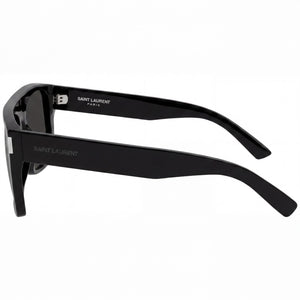 Saint Laurent Wayfarers Rectangle Sunglasses Women — side view, Non-Polarized Black lens