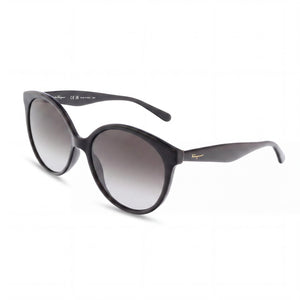 Salvatore Ferragamo SF1071S Black Round Sunglasses for Women, Grey Gradient lens