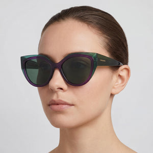 Salvatore Ferragamo SF2004S Butterfly Sunglasses for Women — interior view, Non-Polarized lens detail
