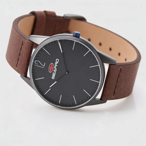 Seapro Black hole Men's Watch — front view, Quartz movement 40mm