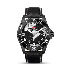Seapro Black Dial Stainless Steel Men's Watch, 40mm