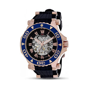 Seapro Modern Black Dial Stainless Steel Men's Watch, 50mm