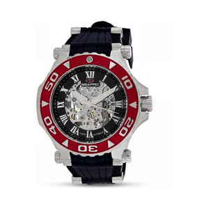 Seapro Modern Black Dial Stainless Steel Men's Watch, 50mm